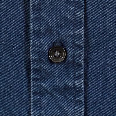 コットンインディゴ　セミワイドカラーシャツ