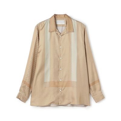 【送料無料】TOMORROWLAND (Men)/トゥモローランド シルクツイル パネルプリント オープンカラーシャツ 44ベージュケイ トップス【三越伊勢丹/公式】