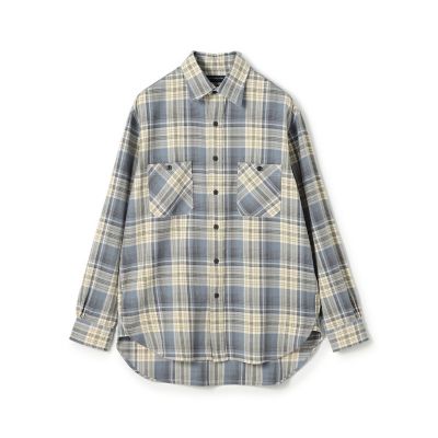 コットンビエラチェック ダブルポケット ロングスリーブシャツ