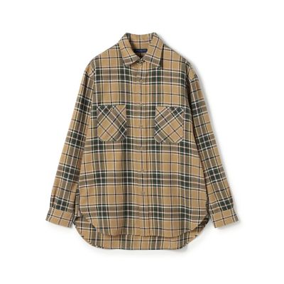 ＜TOMORROWLAND (Men)＞コットンビエラチェック　ダブルポケット　ロングスリーブシャツ