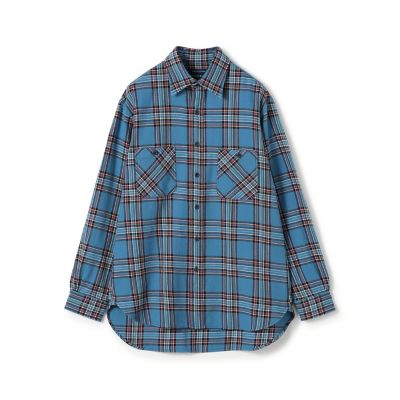 コットンビエラチェック ダブルポケット ロングスリーブシャツ