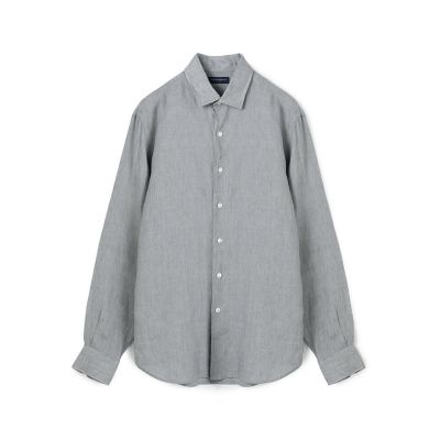 リネン セミワイドカラーロングスリーブシャツ SAHARA