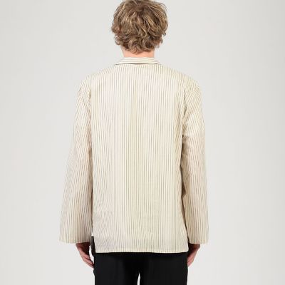 【美品】ドゥロワー別注 サルバトーレピッコロ ストライプドット長袖シャツ 美品】ドゥロワー別注 サルバトーレピッコロ ストライプドット長袖