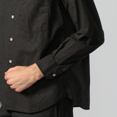 タイプライタードット　カッタウェイカラーシャツ