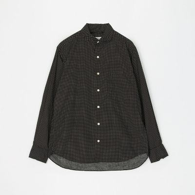 タイプライタードット　カッタウェイカラーシャツ