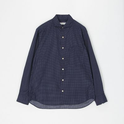 タイプライタードット　カッタウェイカラーシャツ