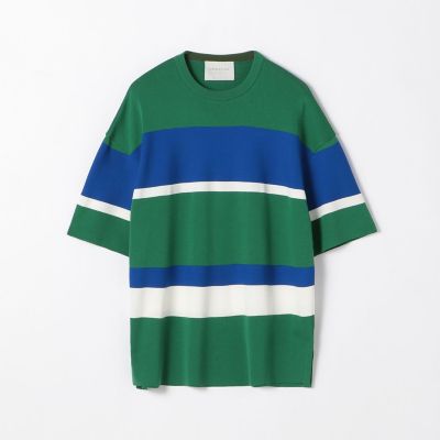 マルチボーダー ビッグニットTシャツ tricot－T 