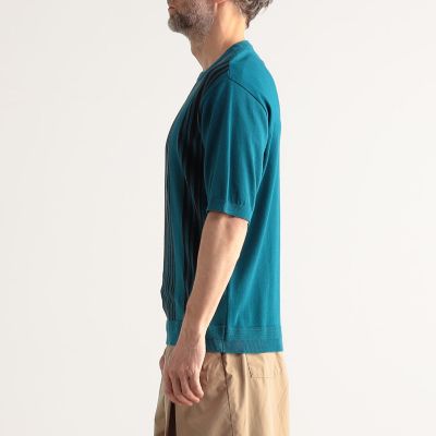 ランダムストライプ ニットTシャツ tricot－T