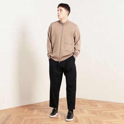 ウールミラノリブ ジップアップブルゾン | TOMORROWLAND (Men