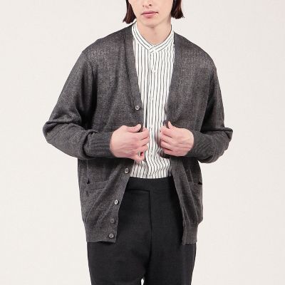 トゥモローランド　ティントリネン Vネックカーディガン TOMORROWLAND tricot ティントリネン V