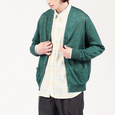 ティントリネン Vネックカーディガン | TOMORROWLAND (Men