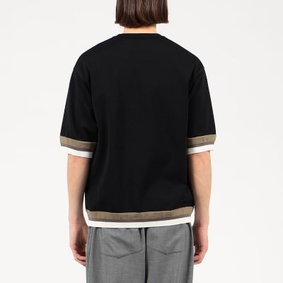 ＴＯＭＯＲＲＯＷＬＡＮＤ　ｔｒｉｃｏｔ　リブライン　ニットＴシャツ