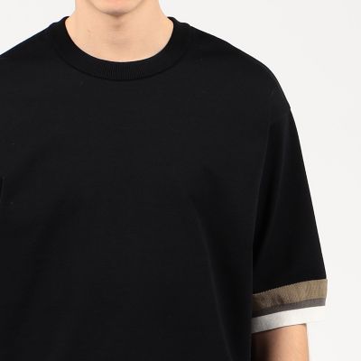 ＴＯＭＯＲＲＯＷＬＡＮＤ　ｔｒｉｃｏｔ　リブライン　ニットＴシャツ