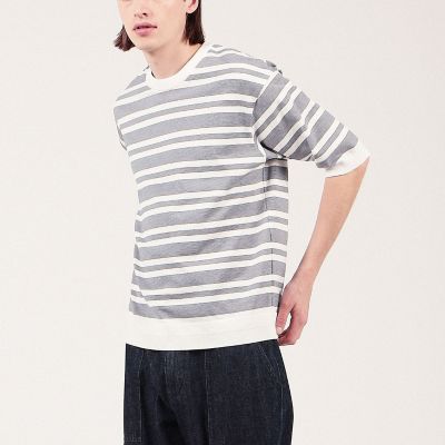 極美品 TOMORROWLAND TRICOT ボーダー ニットTシャツ TOMORROWLAND TRICOT マイクロボーダー