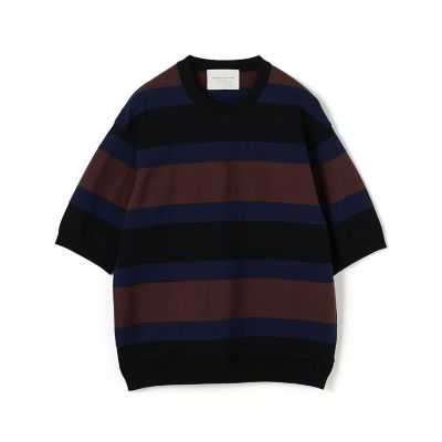 ＴＯＭＯＲＲＯＷＬＡＮＤ　ＴＲＩＣＯＴ　レジメンタルボーダー　ニットＴシャツ