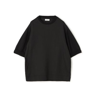 ＜TOMORROWLAND (Men)＞リネンニットコンビ　クルーネックプルオーバー