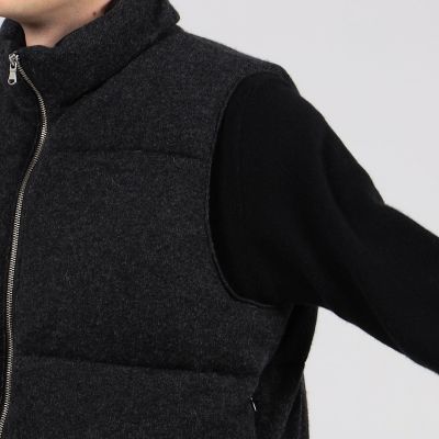 カシミヤ　ニットダウンベスト