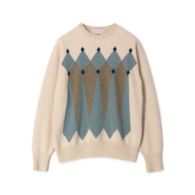 TOMORROWLAND tricot ラムウール アーガイル クルー