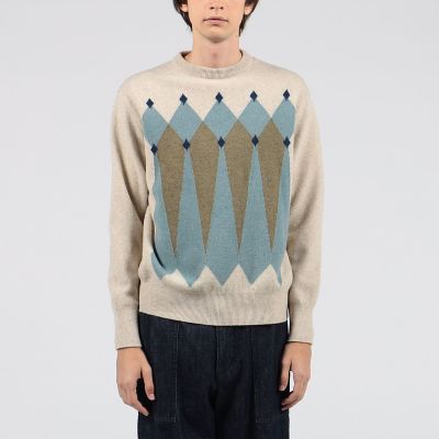 NEIGHBORHOOD モヘア　クルーネックニット　アーガイル NEIGHBORHOOD（ネイバーフッド） 23AW ARGYLE PATTERN MOHAIR SWEATER