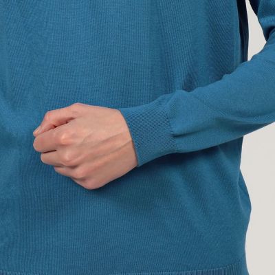 シルクコットン　ニットポロシャツ