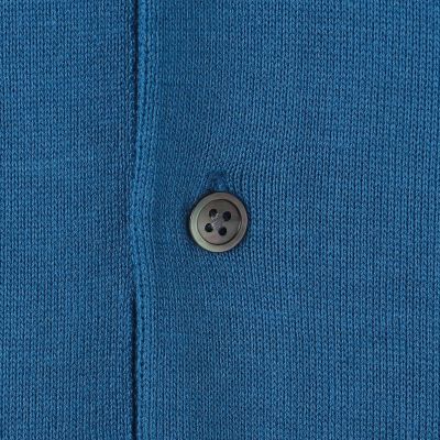 シルクコットン　ニットポロシャツ