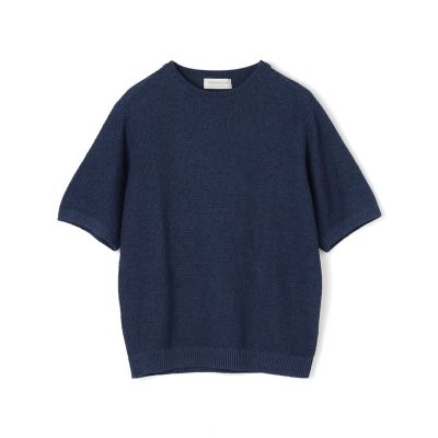 TOMORROWLANDtricotコットンリネンクルーネックプルオーバーニット TOMORROWLAND TRICOT コットンリネン クルー