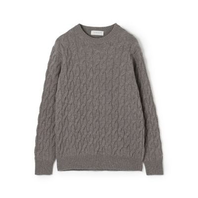 ＴＯＭＯＲＲＯＷＬＡＮＤ　ｔｒｉｃｏｔ　スーパーファインラムウール　ケーブルニット