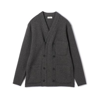 カシミヤ　ダブルブレステッド　カーディガン
