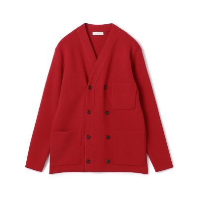 カシミヤ　ダブルブレステッド　カーディガン