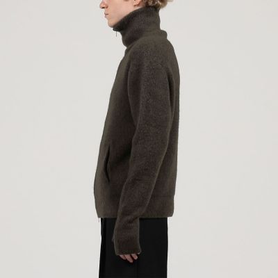 ウール　カシミヤ　ハイネック　ブルゾン ウール カシミヤ シルク ジップアップ ニットブルゾン | TOMORROWLAND
