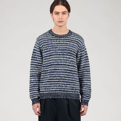美品トゥモローランド ポルカドットクルーネックニット コットン L TOMORROWLAND tricot コットン マルチカラー クルー