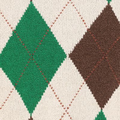 ＴＯＭＯＲＲＯＷＬＡＮＤ　ｔｒｉｃｏｔ　シルク　アーガイル　クルーネックニット