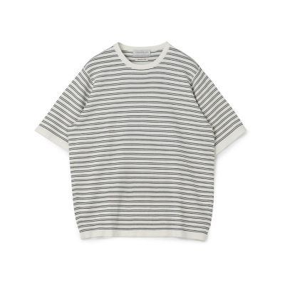 ＴＯＭＯＲＲＯＷＬＡＮＤ　ｔｒｉｃｏｔ　シーアイランドコットン　ハーフスリーブクルーネックニット