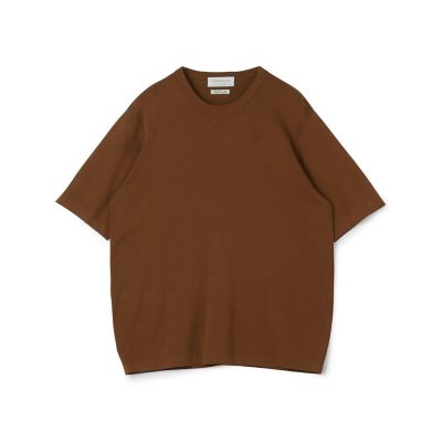 ＴＯＭＯＲＲＯＷＬＡＮＤ　ｔｒｉｃｏｔ　シーアイランドコットン　ハーフスリーブクルーネックニット