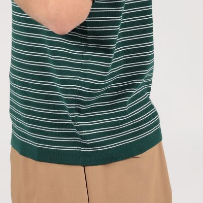 ＴＯＭＯＲＲＯＷＬＡＮＤ　ｔｒｉｃｏｔ　シーアイランドコットン　ハーフスリーブクルーネックニット