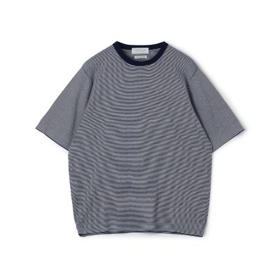 ＴＯＭＯＲＲＯＷＬＡＮＤ　ｔｒｉｃｏｔ　シーアイランドコットン　ハーフスリーブクルーネックニット