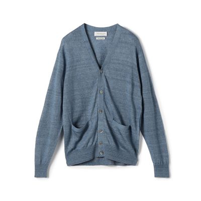 ＴＯＭＯＲＲＯＷＬＡＮＤ　ｔｒｉｃｏｔ　ティントリネン　Ｖネックカーディガン