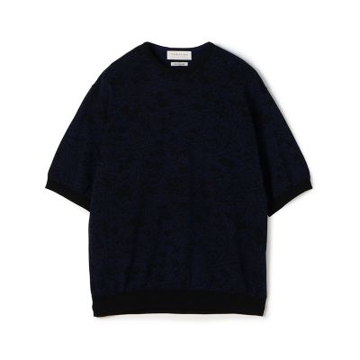 TOMORROWLAND (Men)/トゥモローランド TOMORROWLAND tricot ペイズリー柄 コットンハーフスリーブ ニット