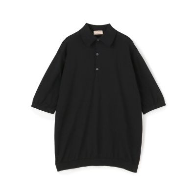 別注】JOHN SMEDLEY コットン ポロカラーニット