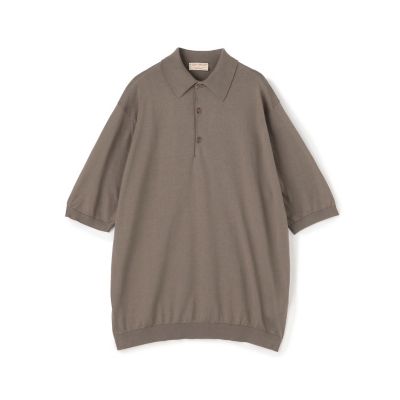 別注】JOHN SMEDLEY コットン ポロカラーニット