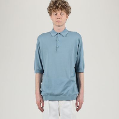 JOHN SMEDLEY コットンポロ 別注】JOHN SMEDLEY コットン ポロカラーニット