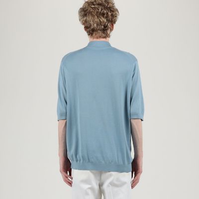 別注】JOHN SMEDLEY コットン ポロカラーニット