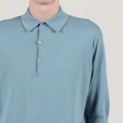 JOHN SMEDLEY コットンポロ 別注】JOHN SMEDLEY コットン ポロカラーニット