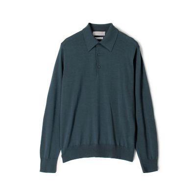 ＜TOMORROWLAND (Men)＞ＴＯＭＯＲＲＯＷＬＡＮＤ　ｔｒｉｃｏｔ　スーパーファインメリノウール　ニットポロシャツ　Ｓ－ＷＯＯＬ
