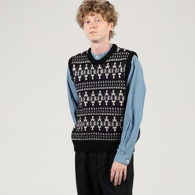 別注】Redeux メリノウールフェアアイル柄 クルーネックニット