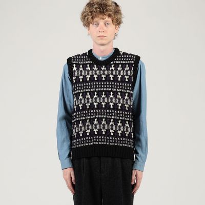 別注】Redeux メリノウールフェアアイル柄 クルーネックニット