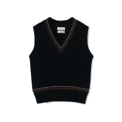 別注】RICHMOND KNITWEAR ウールケーブル Vネック