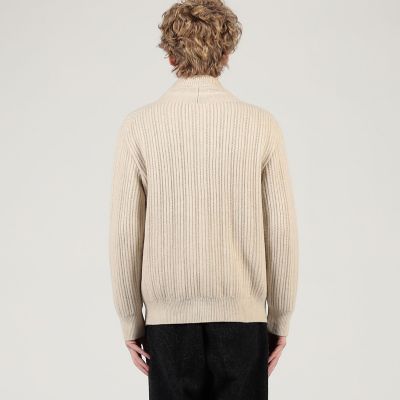 ウールカシミヤシルク リブVネックカーディガン | TOMORROWLAND (Men