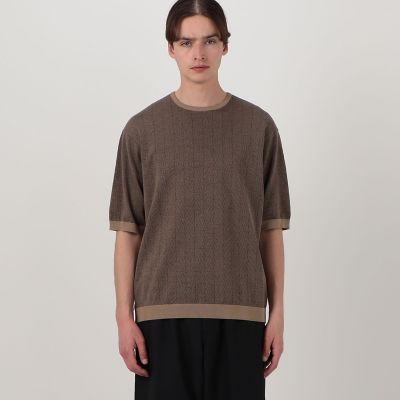 TOMORROWLAND tricot ヘリンボーン柄 コットン