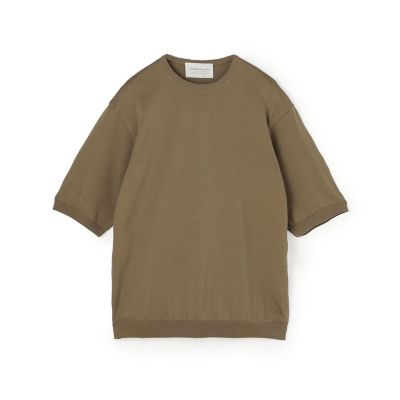 tomorrowland tricot コットンニット切り替え半袖シャツ　M TOMORROWLAND tricot コットンニットTシャツ
